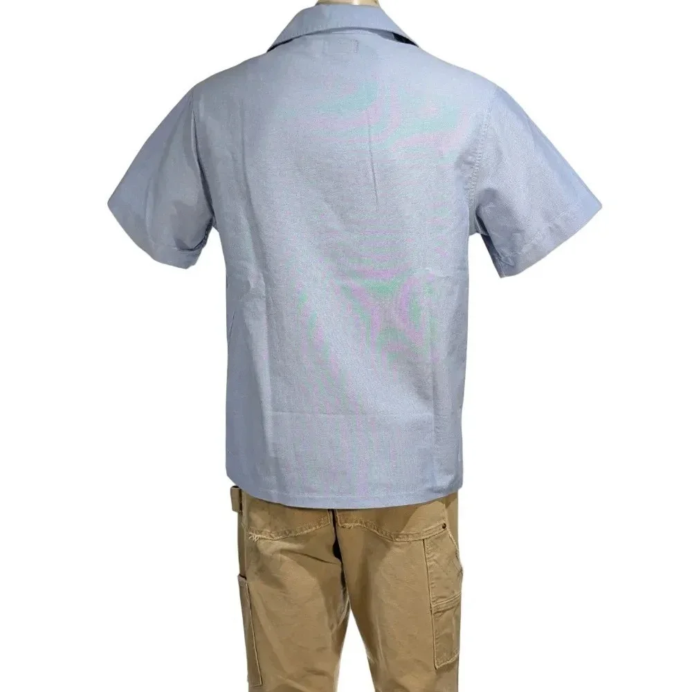 Polo Ralph Lauren Oxford Short Sleeve Overshirt Button Down Shirt Sz L NWT $125